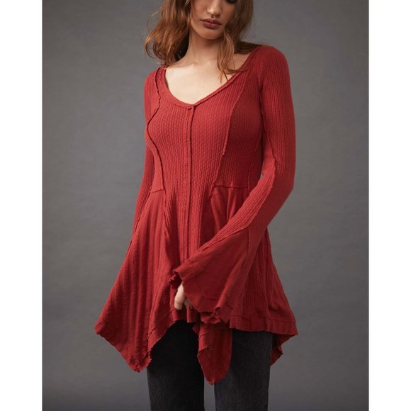 🎉 LAST CHANCE🎉 FREE PEOPLE Primrose Thermal / Faded Rust - Picture 9 of 11